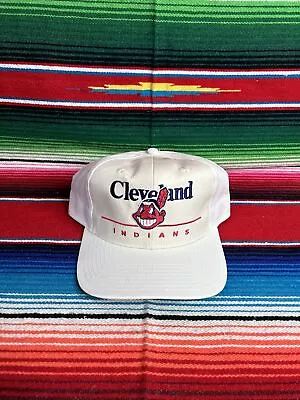 Vintage Cleveland Indians Twins Enterprise Split Bar Snapback Hat Chief Wahoo • $33.75