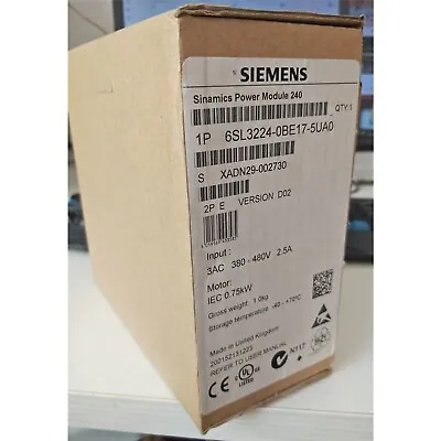 New Siemens 6SL3224-0BE17-5UA0 6SL32240BE175UA0 G120 PM 240 Power Module • $370.65