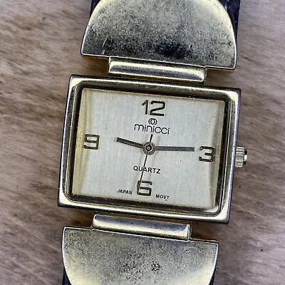 Vintage Minicci Ladies Square Quartz Wrist Watch Japan Movt New Battery Read • $7.31