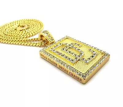 Hip Hop Meek Mill Dream Chasers Dc Pendant & 24  Box Rope Cuban Chain Necklace • $15.99