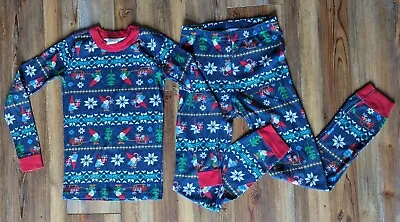 Hanna Andersson Christmas Pajamas Set 100% Organic Cotton Gnomes Sz. 150 12 • $13.99