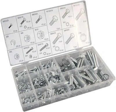 240 Pc Piece Mm Metric Size Nut And Bolt Screw Assortment Hardware Kit • $16.95