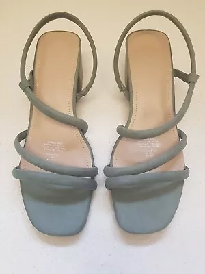 H&M New Suede Sandals Mint Green Size 5/38 • £9