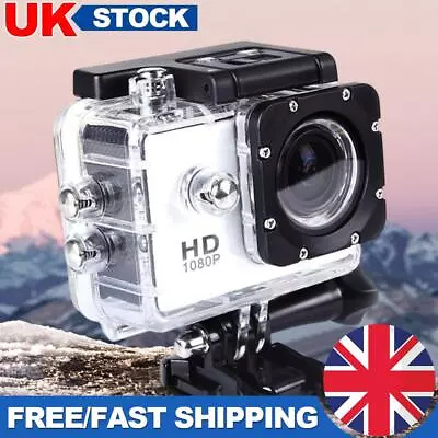 LCD Full HD 1080P DV DVR Action Camera Sports Cam Underwater 30M Camcorder UK • £12.89