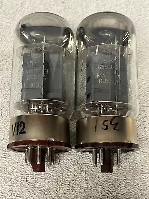 $140 • Buy 2 Matched Svetlana SED Winged C 6550C Tubes =C= TV7u Tested Strong