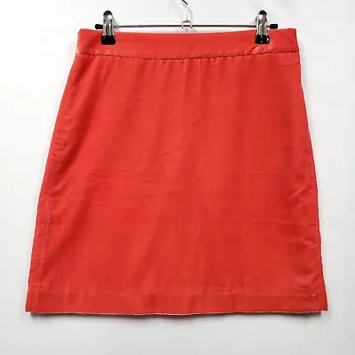 J Crew Pencil Skirt Womens Velvet Velour Orange Pink Color Freya Size 0 • $18.11