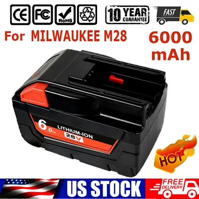For Milwaukee M28 6000mAh Lithium Battery V28 Cordless Power Tools 28V Battery • $51.99