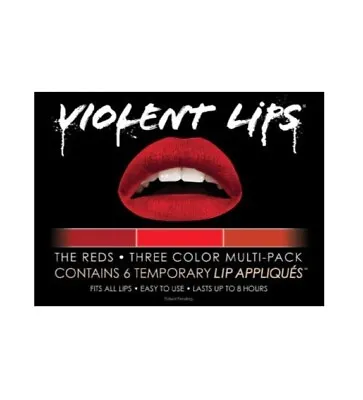 Violent Lips Lip Tattoo Appliques - THE REDS X6 LE BNIP RARE  • $22