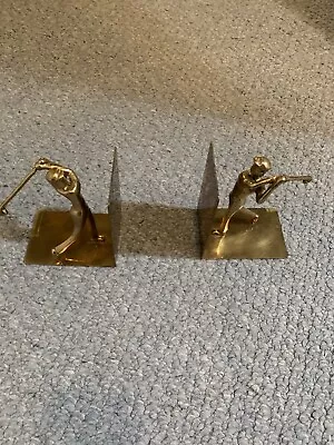 Golf Bookends. Heavyweight. Maybe Brass.  • $6.99