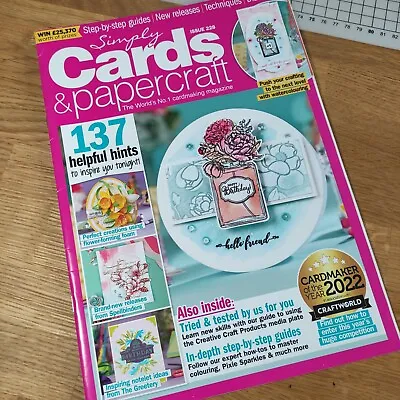 Simply Cards & Papercraft Issue 228 Magazine Craft Book Card Making • £3.89