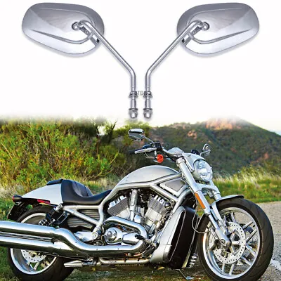 For Harley Davidson V Rod Muscle VRSCF Chrome Motorcycle Long Stem Rear Mirrors • $37.05