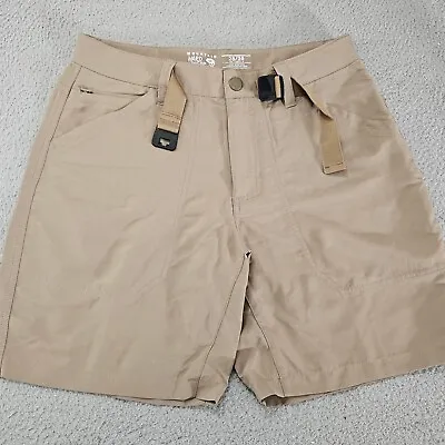 Mountain Hardwear Shorts Mens Size 28 Khaki Canyon Cargo Outdoor Nylon Belted • $18.67