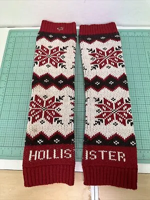 Vintage Hollister Leg Warmers Holiday Winter Skiing Snow Bunny Snowflake 20  • $14.93