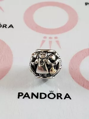 Genuine Pandora Silver Openworks Family & Gold Hearts Charm 925 ALE. • £17