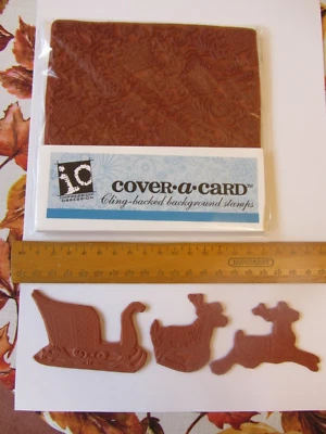 £4 • Buy 3 X Rubber Christmas Stamps And One Floral, Used