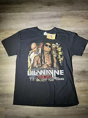 Lil Wayne 2013 Tour Amerikaz Most Wanted 2Chainz Hip Hop Rap T-shirt Size XL • $45