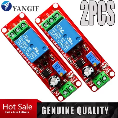 2PCS NE555 12V DC Adjustable 0-10 Second Timer Delay Relay Switch Module Shield • £5.99