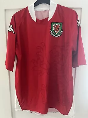 Wales 2007/08 Football Home Shirt Size Large • £44.99