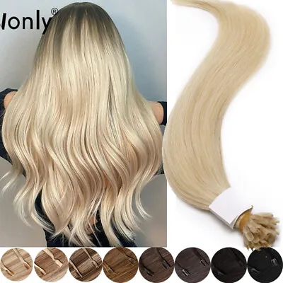 1G Keratin Flat U-Tip Real 100% Remy Russian Human Hair Extensions Bondings Nail • $40.42