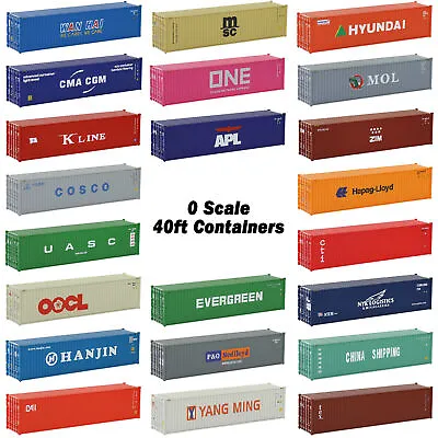 3pcs O Scale 40ft 1:48 Freight Container 40' Shipping Container Cargo Box • $56.99