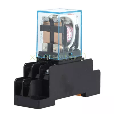 LY2NJ AC 200V/220V 8PIN 10A 240VAC 28VDC Power Relay Coil With Socket • $1.88