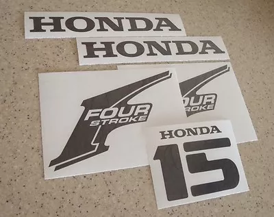 Honda Vintage 15 HP Outboard Motor Decals Die-Cut FREE SHIP + Free Fish Decal! • $16