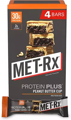 MET-Rx Protein Plus Bar Peanut Butter Cup 4 Count Value Pack High...  • $39.99