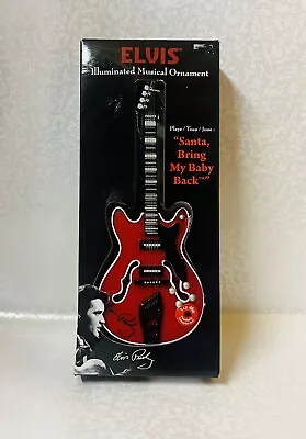 Illuminated Elvis Presley Guitar Musical Ornament Plays *Heartbreak Hotel* NIB • $8