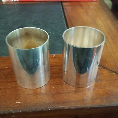 2 Calvin Klein Silverplate Candle Holders 2 X 2 1/2  Votive Cups • £38.01