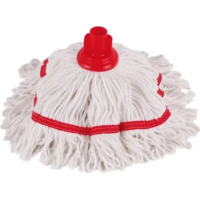 £3.99 • Buy Mop Head Replacement Self Threading Socket Cotton Refill Floor Clean Red Coded