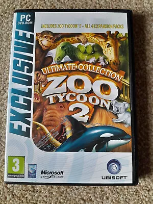 ZOO TYCOON 2 Ultimate Collection Pc With  Base Game +  4 Add-On Expansion Packs • £24.95