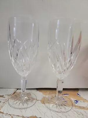 $49.95 • Buy Set Of 2 Marquis Waterford Brookside Crystal Water Ice Tea 8.5  Goblets Vintage
