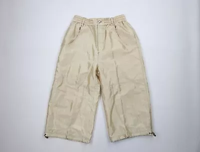 Vintage Y2K Streetwear Mens Size XL Baggy Loose Fit Hip Hop Shorts Capris Gold • $44.95