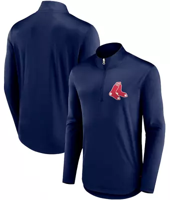 Boston Red Sox Fanatics Navy Blue 1/4 Zip Tough Minded Pullover Jacket • $44.99