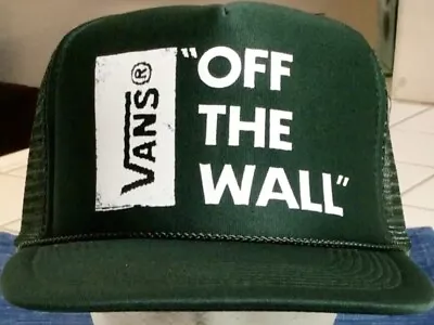 Vans “Off The Wall” Vintage Trucker Snapback Hat From Otto Collection Green • $14.99