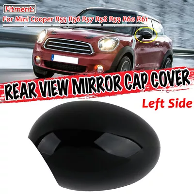 Left Gloss Black Mirrors Cover Caps For Mini Cooper R55 R56 R57 R58 R59 R60 R61 • $19.50