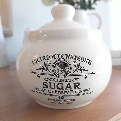 Charlotte Watson Country Sugar Pot farmhouse Kitchenshabby Chic Henry Watson • £6.80