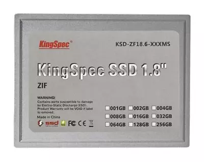 £39.95 • Buy KingSpec 64GB SSD 1.8  ZIF 40-pin (KSD-ZF18.1-064MJ) Solid State Drive