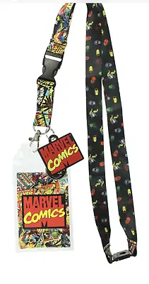 Marvel Comics Page ID Lanyard Badge Holder With 1.5  Rubber Charm Pendant • $9.89