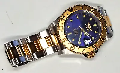 Invicta Pro Diver Yachtmaster Blue Two-Tone W Seiko NH35A Auto Dual-Time Watch • $89.95