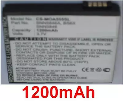 BATTERIE 1200mAh BS6X SNN5846 SNN5846A For Motorola XT800C TitaniumXT800W • $19.08