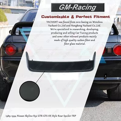Fiber Glass R32 GTR/GTS OE Style Rear Trunk Spoiler For 1989-1994 Nissan Skyline • $186.56