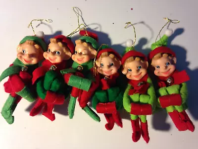 The Vermont Country Store Felt Knee Hugger Elves 2009 LOT OF 6 • $49.99