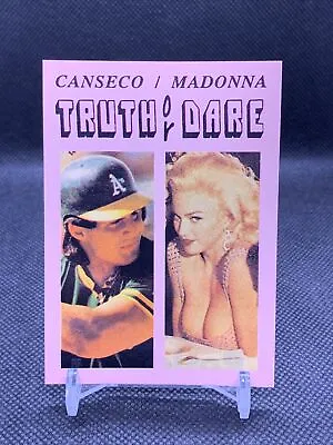 Truth Or Dare Baseball Card Promo Canseco/Madonna Flick Oddball Oakland A’s • $2