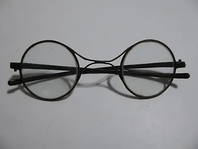 Antique Safety GLASSES Steampunk Steel Wire Rim Folding Eyeglasses AS IS • $25