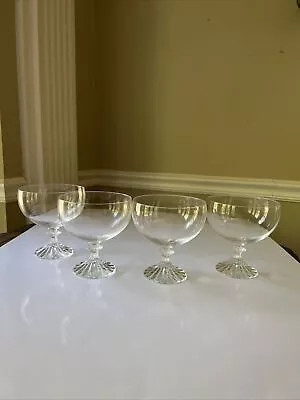 Mikasa The Ritz Champagne/Tall Sherbet Glasses Set Of 4 • $42