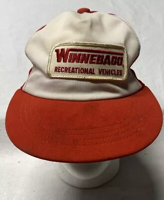 Winnebago Recreational Vehicles Mesh Back Snap Back Hat Red/White VINTAGE • $44.95