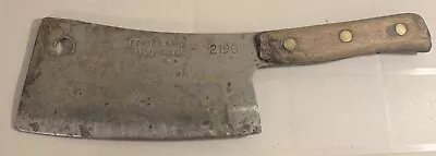 Vintage Foster Bros Solid Steel Butchers Knife Meat Cleaver Foster Brother 2190 • $49.99