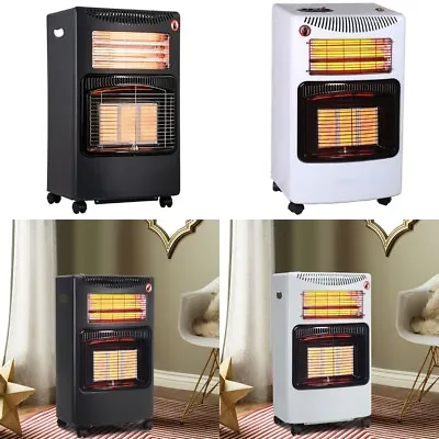 4.2KW Portable Gas Heater Indoor Outdoor Mobile Butane Cabinet Calor Gas Heaters • £99.95