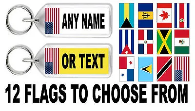 Personalised Registration Plate Style Keyring- North American Flags *Great Gift* • £5.19